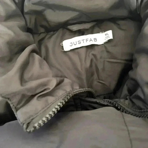 Justfab giant winter coat size XL zip off sleeves - Picture 6 of 6